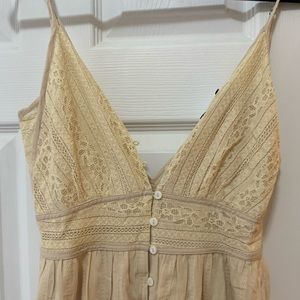 Dress Forum ivory button up Cotton Maxi dress